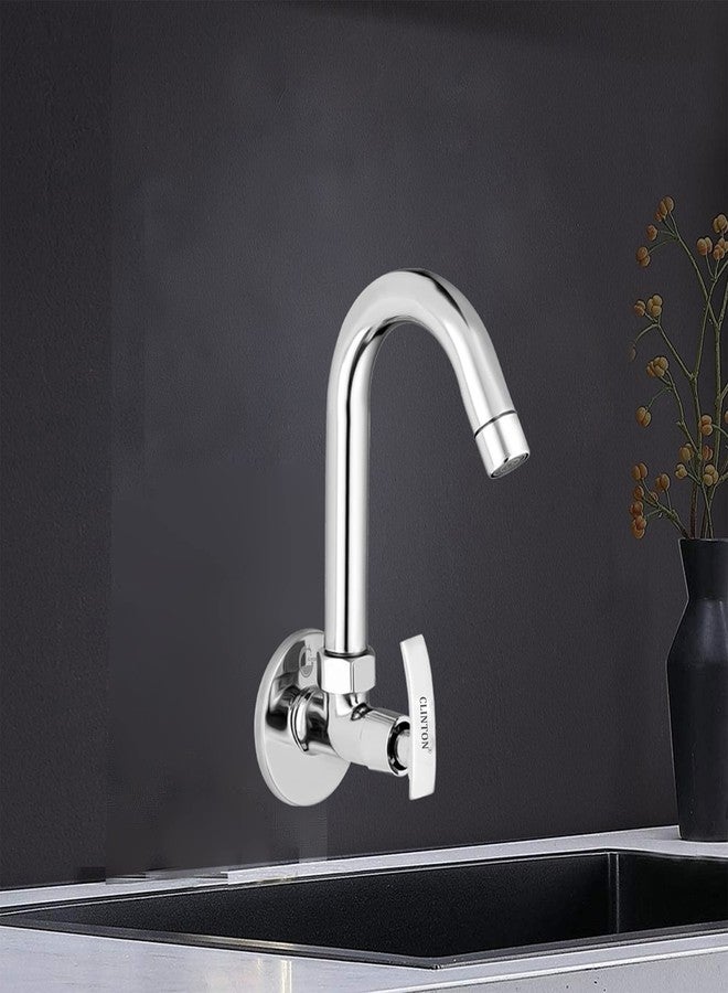 CLINTON Ocean Brass Sink Cock with Swinging Spout/Wall Mounted - Image 5